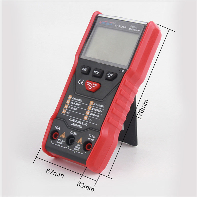 The size of digital multimeter
