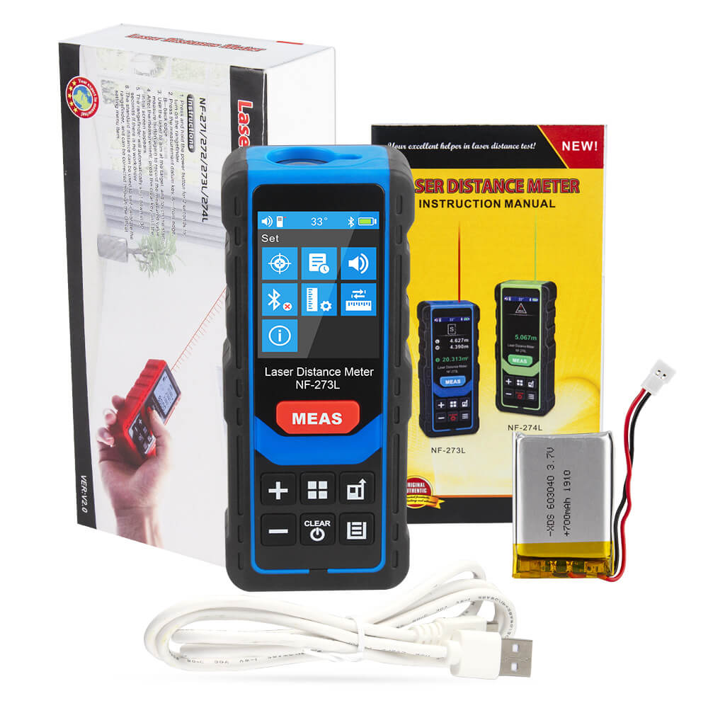the package listing of Digital Laser Distance Measurer Noyafa NF-273L