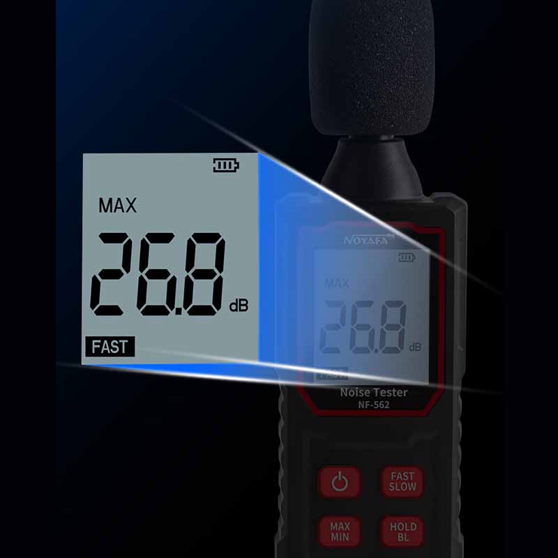 Noyafa NF-562 Handheld Decibel Meter Home Noise Monitor with 0.1dB Resolution and 30 - 130dB Measurement Range