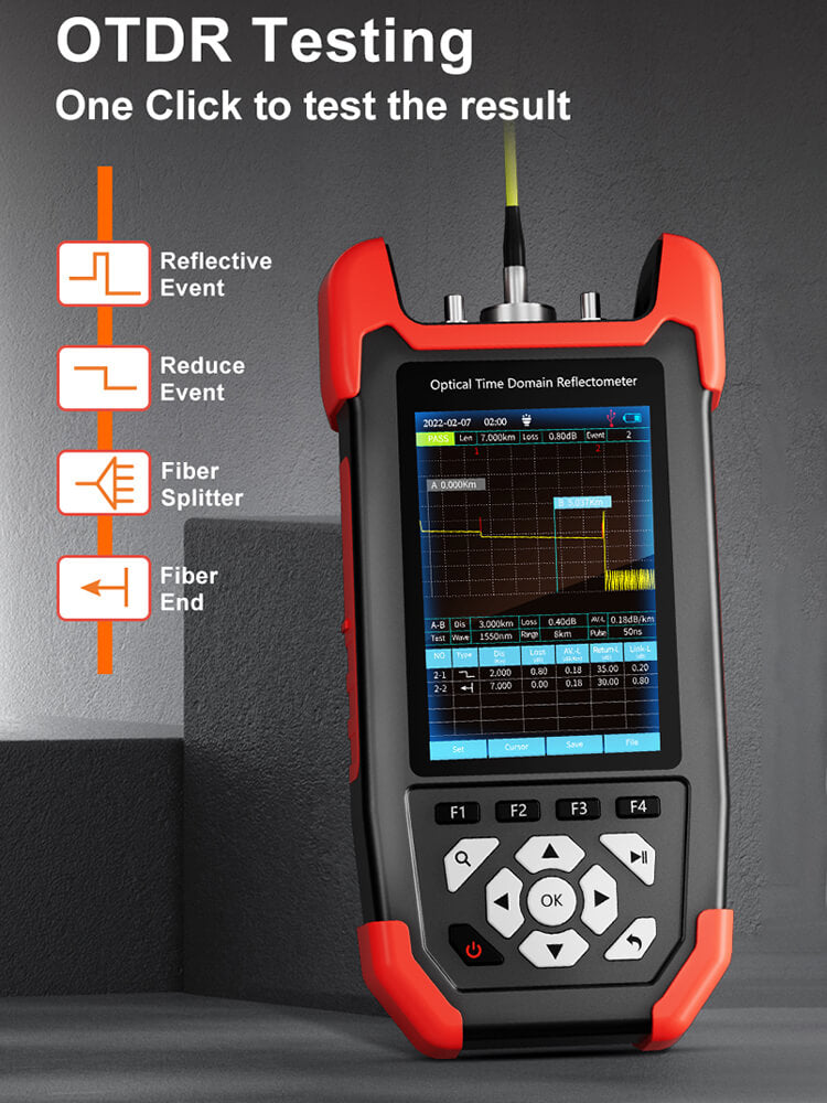 NOYAFA NF-981 OTDR Fiber Tester for 1310/1550mm with Visual Fault Locator & Optical Power Meter
