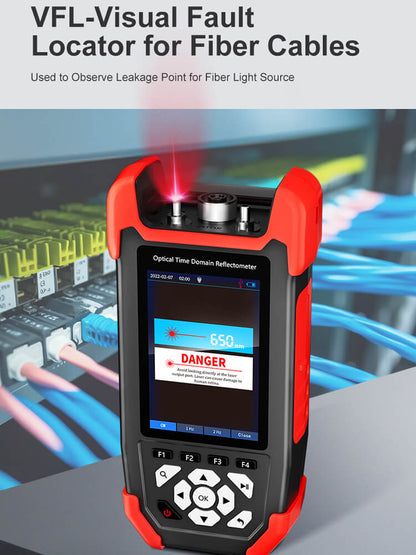 NOYAFA NF-981 OTDR Fiber Tester for 1310/1550mm with Visual Fault Locator & Optical Power Meter