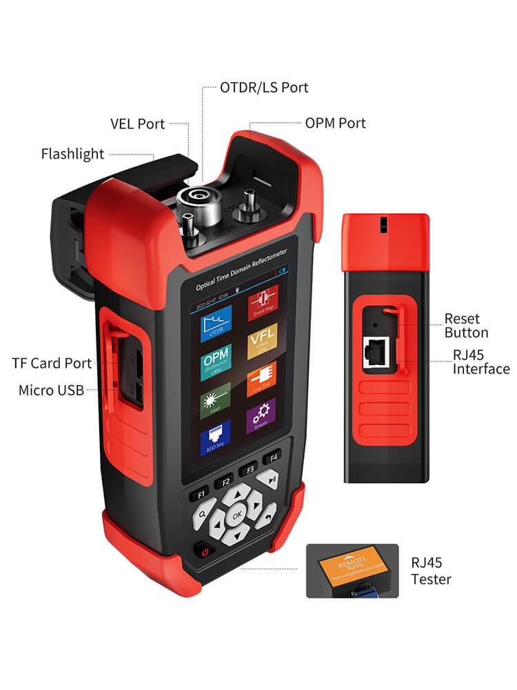 NOYAFA NF-981 OTDR Fiber Tester for 1310/1550mm with Visual Fault Locator & Optical Power Meter