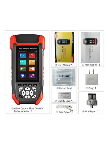 NOYAFA NF-981 OTDR Fiber Tester for 1310/1550mm with Visual Fault Locator & Optical Power Meter