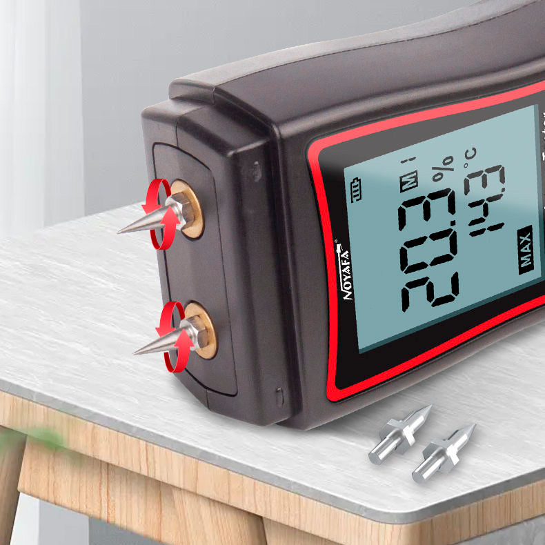 Noyafa NF-568 Wood Moisture Tester with Dual High-Precision Pins for Accurate Reading of Wood or Building Materials Moisture Content