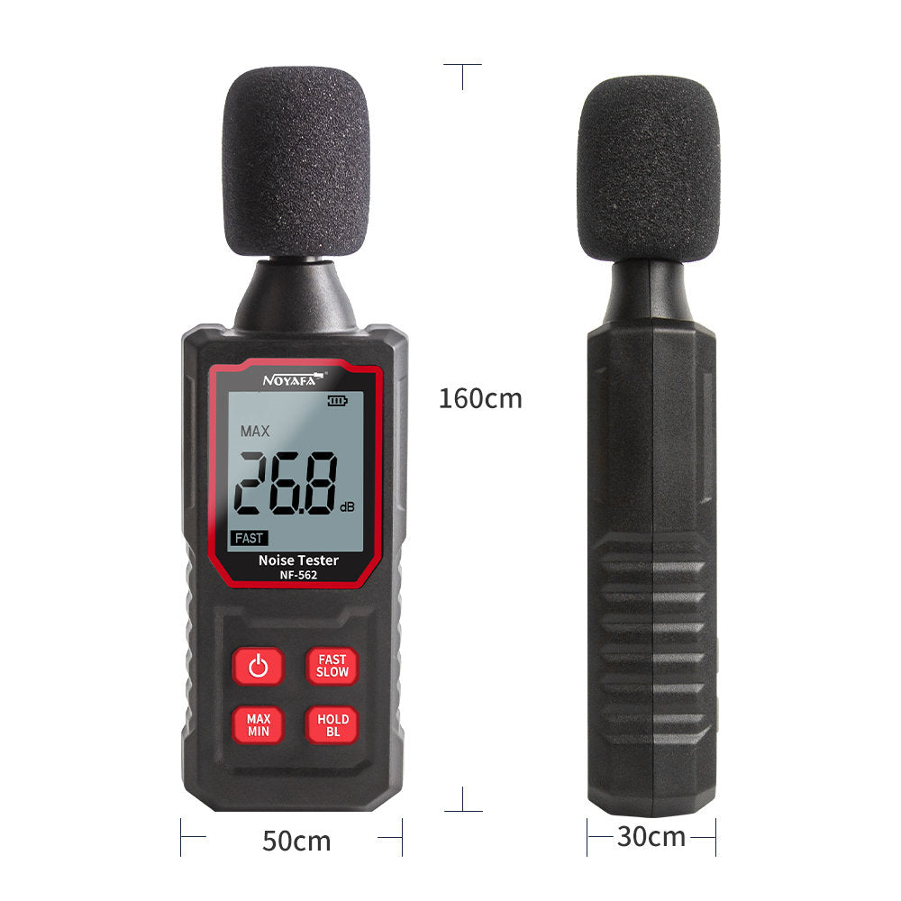 Noyafa NF-562 Handheld Decibel Meter Home Noise Monitor with 0.1dB Resolution and 30 - 130dB Measurement Range
