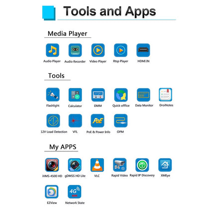 The all in one ipc tester with 7 inch IPS touch screen