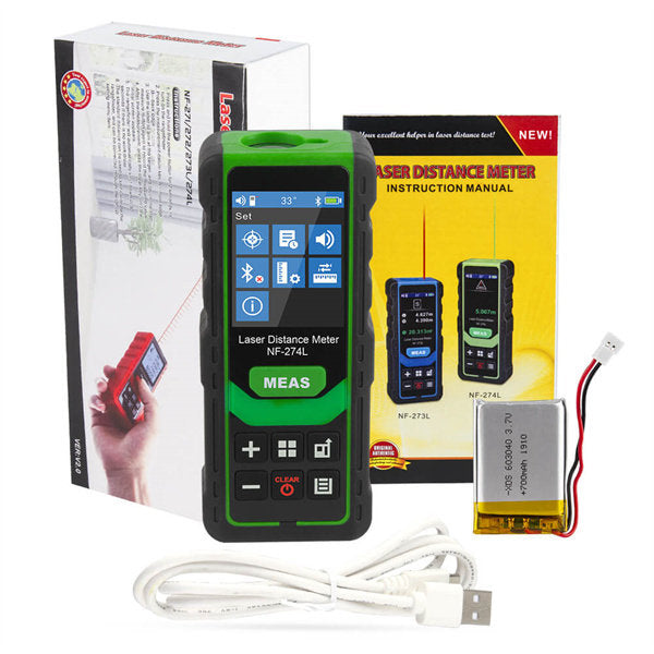 Noyafa NF-274L 레이저 거리 측정기 부피/면적/거리 측정 최대 100M