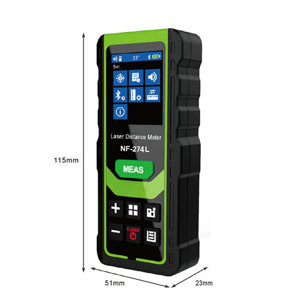 Noyafa NF-274L 레이저 거리 측정기 부피/면적/거리 측정 최대 100M