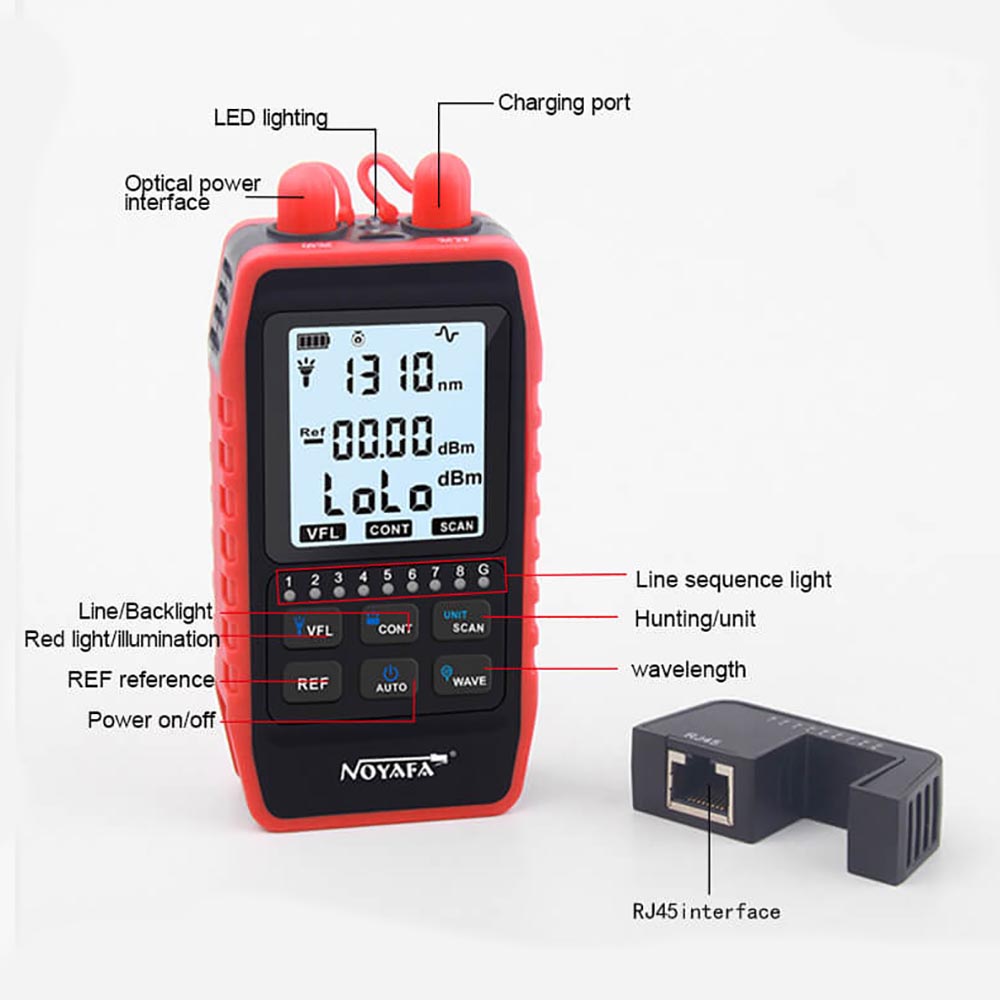 details of optical power meter and network cable tracer
