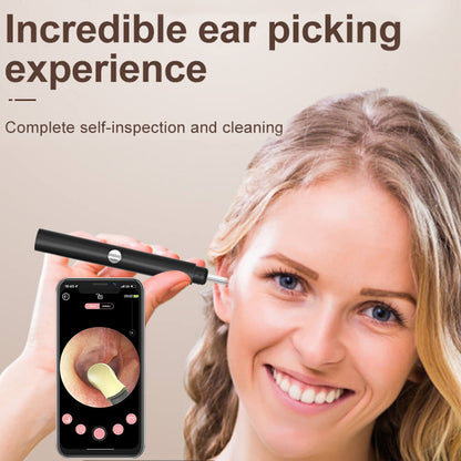 Noyafa Ear Wax Removal Kit with Ear Camera and 6 LED Lights, Ear Pick with 6 Reusable Replacement Soft Ear Scoops Y10 Pro