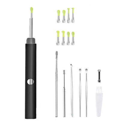 Noyafa Ear Wax Removal Kit with Ear Camera and 6 LED Lights, Ear Pick with 6 Reusable Replacement Soft Ear Scoops Y10 Pro