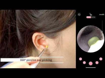 Noyafa Ear Wax Removal Kit with Ear Camera and 6 LED Lights, Ear Pick with 6 Reusable Replacement Soft Ear Scoops Y10 Pro