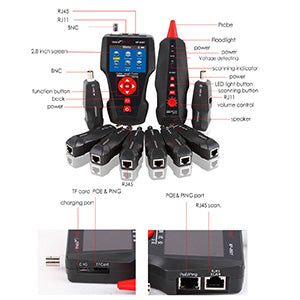 The Noyafa NF-8601W All-in-One Network Cable Tester with 8 remote unit