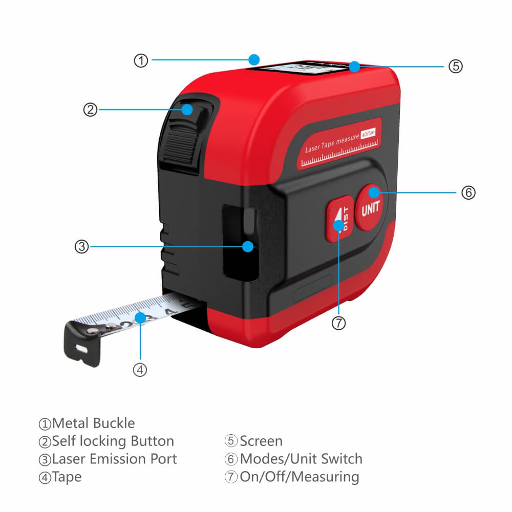 The specification of laser tape measure