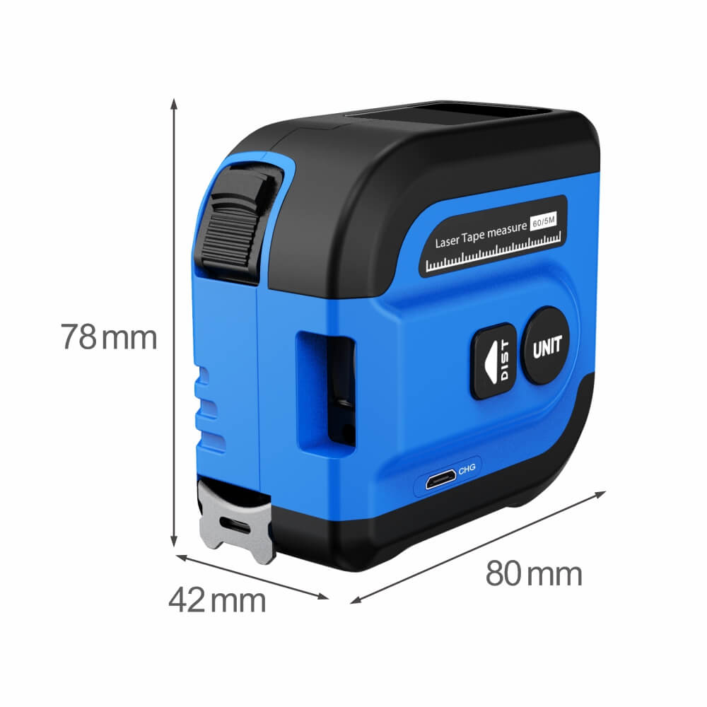 The size of laser tape measure